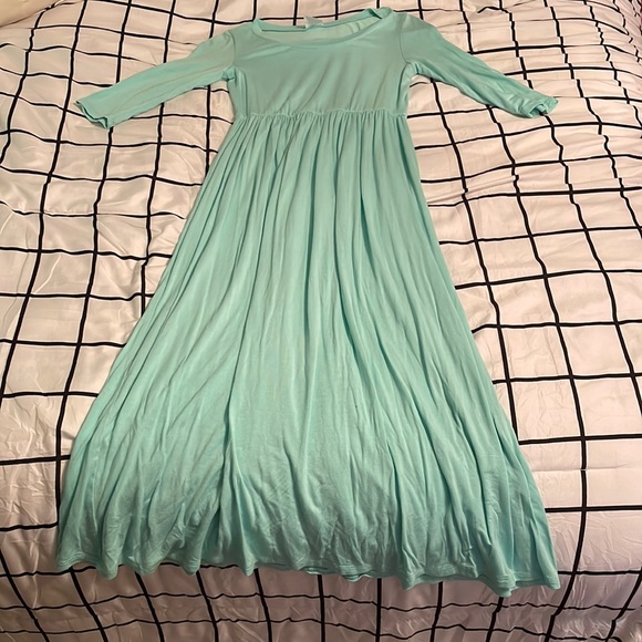 Girls 3/4 sleeve long dress size 12 - Picture 1 of 3